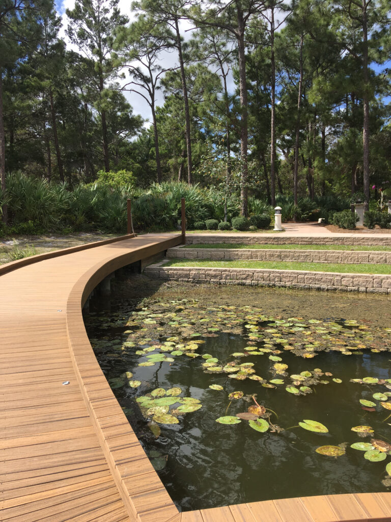 Paver Installation By The Pond