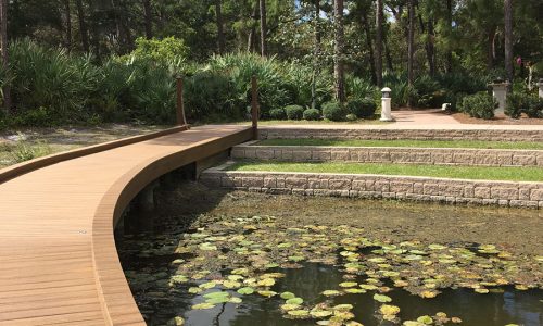 Paver Installation By The Pond